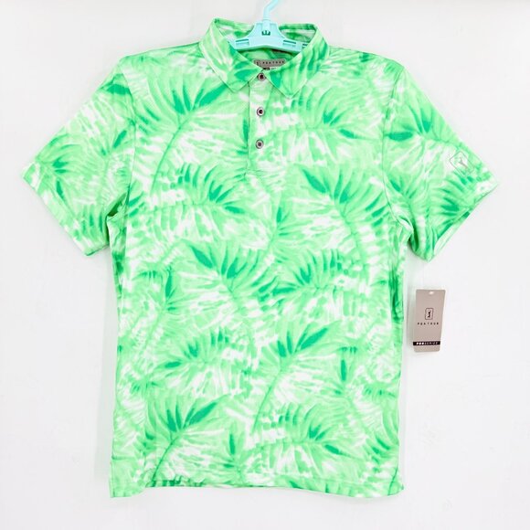 PGA Tour Men's UPF 40 Moisture Wicking Stretch Gumdrop Green Polo Shirt Sz S NWT - Picture 1 of 9